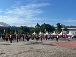 Olahraga Bersama dan Pasar Murah Warnai Peringatan HUT RI ke-80 di Polresta Samarinda